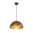 Load image into Gallery viewer, Farmhouze Light - Vintage Distressed Brown Oversized Metal Dome Pendant - Chandelier - 15in/Aged Gold -