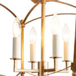 Load image into Gallery viewer, Farmhouze Light - Vintage Elegant 4 - Light Candle Style Square Cage Semi Flush - Ceiling Light - Brass -
