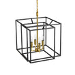 Load image into Gallery viewer, Farmhouze Light - Vintage Farmhouse 2 - Layer Metal Square Cage Chandelier - Chandelier - 4 Bulbs -