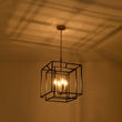 Load image into Gallery viewer, Farmhouze Light - Vintage Farmhouse 2 - Layer Metal Square Cage Chandelier - Chandelier - 4 Bulbs -