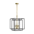 Load image into Gallery viewer, Farmhouze Light - Vintage Farmhouse 2 - Layer Metal Square Cage Chandelier - Chandelier - 4 Bulbs -