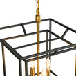 Load image into Gallery viewer, Farmhouze Light - Vintage Farmhouse 2 - Layer Metal Square Cage Chandelier - Chandelier - 4 Bulbs -