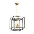 Load image into Gallery viewer, Farmhouze Light - Vintage Farmhouse 2 - Layer Metal Square Cage Chandelier - Chandelier - 4 Bulbs -