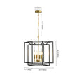 Load image into Gallery viewer, Farmhouze Light - Vintage Farmhouse 2 - Layer Metal Square Cage Chandelier - Chandelier - 4 Bulbs -