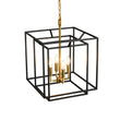 Load image into Gallery viewer, Farmhouze Light - Vintage Farmhouse 2 - Layer Metal Square Cage Chandelier - Chandelier - 4 Bulbs -