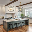 Load image into Gallery viewer, Farmhouze Light - Vintage Farmhouse 2 - Layer Metal Square Cage Chandelier - Chandelier - 4 Bulbs -