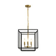Load image into Gallery viewer, Farmhouze Light - Vintage Farmhouse 2 - Layer Metal Square Cage Chandelier - Chandelier - 4 Bulbs -
