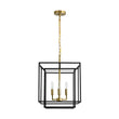 Load image into Gallery viewer, Farmhouze Light - Vintage Farmhouse 2 - Layer Metal Square Cage Chandelier - Chandelier - 4 Bulbs -