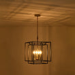 Load image into Gallery viewer, Farmhouze Light - Vintage Farmhouse 2 - Layer Metal Square Cage Chandelier - Chandelier - 4 Bulbs -