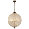 Load image into Gallery viewer, Farmhouze Light - Vintage Luxe Brass Crystal Orb Chandelier - Chandelier - 1 - Light -