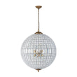 Load image into Gallery viewer, Farmhouze Light - Vintage Luxe Brass Crystal Orb Chandelier - Chandelier - 1 - Light -