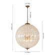 Load image into Gallery viewer, Farmhouze Light - Vintage Luxe Brass Crystal Orb Chandelier - Chandelier - 1 - Light -