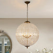 Load image into Gallery viewer, Farmhouze Light - Vintage Luxe Brass Crystal Orb Chandelier - Chandelier - 5 - Light -