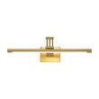 Load image into Gallery viewer, Farmhouze Light - Walnut Grain Dimmable LED Linear Adjustable Vanity Wall Sconce - Wall Sconce - Brass - 1 Pack -