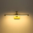Load image into Gallery viewer, Farmhouze Light - Walnut Grain Dimmable LED Linear Adjustable Vanity Wall Sconce - Wall Sconce - Brass - 2 Pack -