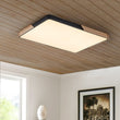 Load image into Gallery viewer, Farmhouze Light - Wood Rectangle LED Ceiling Light - Ceiling Light - Black (Back - Order) -