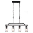 Load image into Gallery viewer, Farmhouse Glass Mason Jar Linear Pendant Light