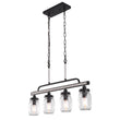 Load image into Gallery viewer, Farmhouse Glass Mason Jar Linear Pendant Light