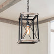 Load image into Gallery viewer, Farmhouse Rustic Square Wooden Pendant Light