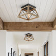 Load image into Gallery viewer, Farmhouse Square Cage Flush Mount Ceiling Light