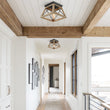Load image into Gallery viewer, Farmhouse Square Cage Flush Mount Ceiling Light