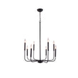 Load image into Gallery viewer, Industrial 8-Light Simple Metal Chandelier
