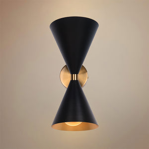 Mid Century 2-Light Cone Wall Sconce