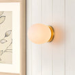 Load image into Gallery viewer, Farmhouze Light-1-Light Aged Brass Simple Oval Globe Wall Light-Wall Sconce-Aged Brass-