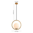 Load image into Gallery viewer, Farmhouze Light-1-Light Gold Circle Opal Glass Globe Pendant Light-Pendant-S-