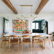 Load image into Gallery viewer, Farmhouze Light-10-Light Glass Ice Brass Branching Kitchen Island Pendant-Chandelier-10-Light-Brass (Pre-Order)