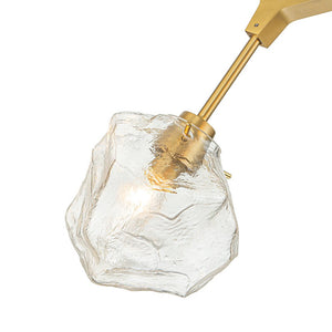 Farmhouze Light-10-Light Glass Ice Brass Branching Kitchen Island Pendant-Chandelier-10-Light-Brass (Pre-Order)