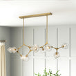 Load image into Gallery viewer, Farmhouze Light-10-Light Glass Ice Brass Branching Kitchen Island Pendant-Chandelier-10-Light-Brass (Pre-Order)