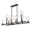 Load image into Gallery viewer, Farmhouze Light-10-Light Glass Tapered Long Globe Island Chandelier-Chandelier-Black-10-Light