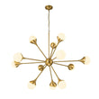 Load image into Gallery viewer, Farmhouze Light-12-Light Mid-century Brass Sphere Sputnik Chandelier-Chandelier-Brass-