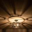 Load image into Gallery viewer, Farmhouze Light-2-Light Open Drum Cage Semi Flush Light-Ceiling Light--