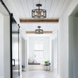 Load image into Gallery viewer, Farmhouze Light-2-Light Open Drum Cage Semi Flush Light-Ceiling Light--