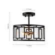 Load image into Gallery viewer, Farmhouze Light-2-Light Open Drum Cage Semi Flush Light-Ceiling Light--