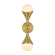 Load image into Gallery viewer, Farmhouze Light-2-Light Up Down Opal Glass Globe Wall Sconce-Wall Sconce-2-Light-Brass