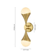 Load image into Gallery viewer, Farmhouze Light-2-Light Up Down Opal Glass Globe Wall Sconce-Wall Sconce-2-Light-Brass