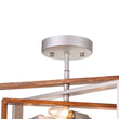 Load image into Gallery viewer, Farmhouze Light-3-Light Geometric Rectangular Semi Flush Mount-Ceiling Light-Silver+Gold-