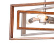 Load image into Gallery viewer, Farmhouze Light-3-Light Geometric Rectangular Semi Flush Mount-Ceiling Light-Silver+Gold-