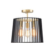 Load image into Gallery viewer, Farmhouze Light-3-Light Industrial Iron Cage Semi Flush Mount-Ceiling Light--