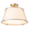 Load image into Gallery viewer, Farmhouze Light-4-Light Linen Drum Semi Flush Ceiling Light-Ceiling Light-Brass-