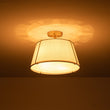 Load image into Gallery viewer, Farmhouze Light-4-Light Linen Drum Semi Flush Ceiling Light-Ceiling Light-Brass-