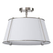 Load image into Gallery viewer, Farmhouze Light-4-Light Linen Drum Semi Flush Ceiling Light-Ceiling Light-Nickel (Pre-Order)-