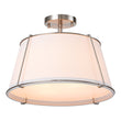 Load image into Gallery viewer, Farmhouze Light-4-Light Linen Drum Semi Flush Ceiling Light-Ceiling Light-Nickel (Pre-Order)-