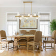 Load image into Gallery viewer, Farmhouze Light-44” Mid-Century Milky Glass Globe Kitchen Island Pendant-Chandelier-Brass-