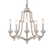 Load image into Gallery viewer, Farmhouze Light-5-Light Antique White Candle Style Lantern Chandelier -Chandelier--