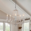 Load image into Gallery viewer, Farmhouze Light-5-Light Antique White Candle Style Lantern Chandelier -Chandelier--