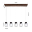 Load image into Gallery viewer, Farmhouze Light-5-Light Mason Jar Pendant Light-Pendant--